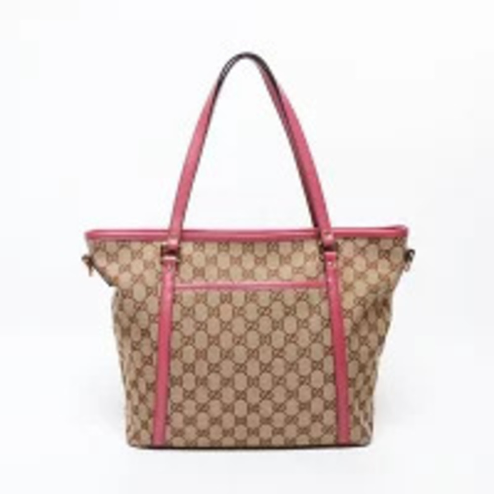 Gucci GG Canvas Tote Shoulder Bag Beige Brown - Picture 3 of 13